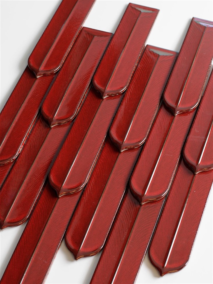 Feather shaped wall handmade ceramic tiles suppliers